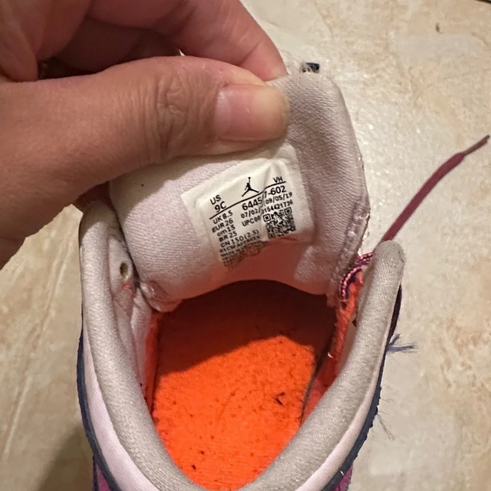 Nike Kids' Navy, Orange, and Pink Sneakers